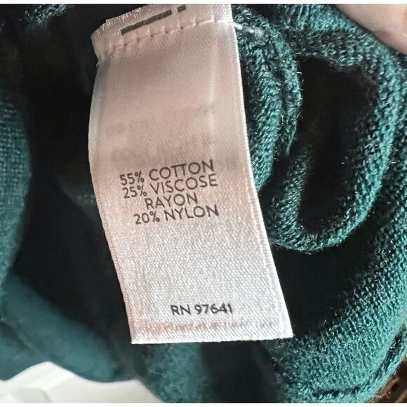 J.Jill Viscose Rayon Tunic, Size Large/Tall.Green Vneck Flowy Career Work Wear - Picture 3 of 4